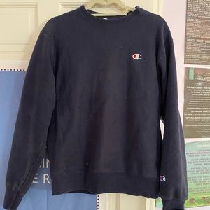 Navy Champion Reverse Weave Sweatshirt